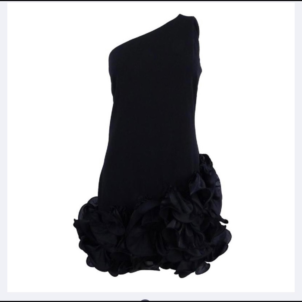 Jessica Simpson One-Shoulder Black Cocktail Dress